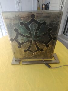 Lampe décorative croix occitane sur pied démontable