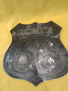 Route 66 avec un écrous pour la fixation en mural 30 euros